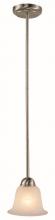 Trans Globe 9282 BN - 1LT MINI PENDANT- MRBLZD GLS